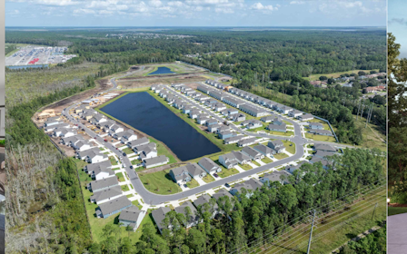 A house with a pool and a large lawn.