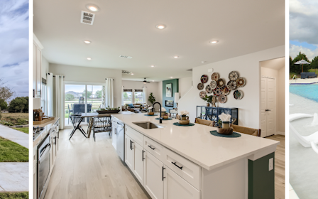 A collage of a house.