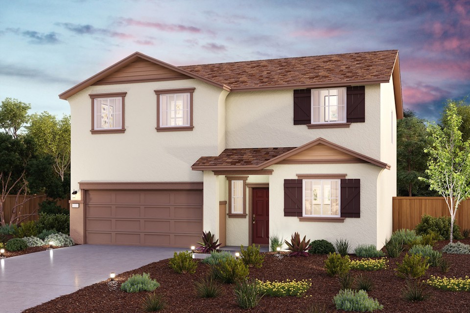 A house with a driveway.