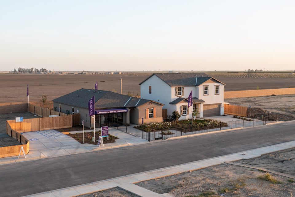 A building with a fence around it.