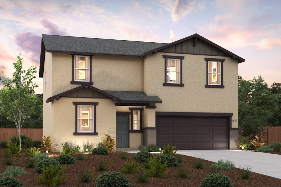 A house with a driveway.