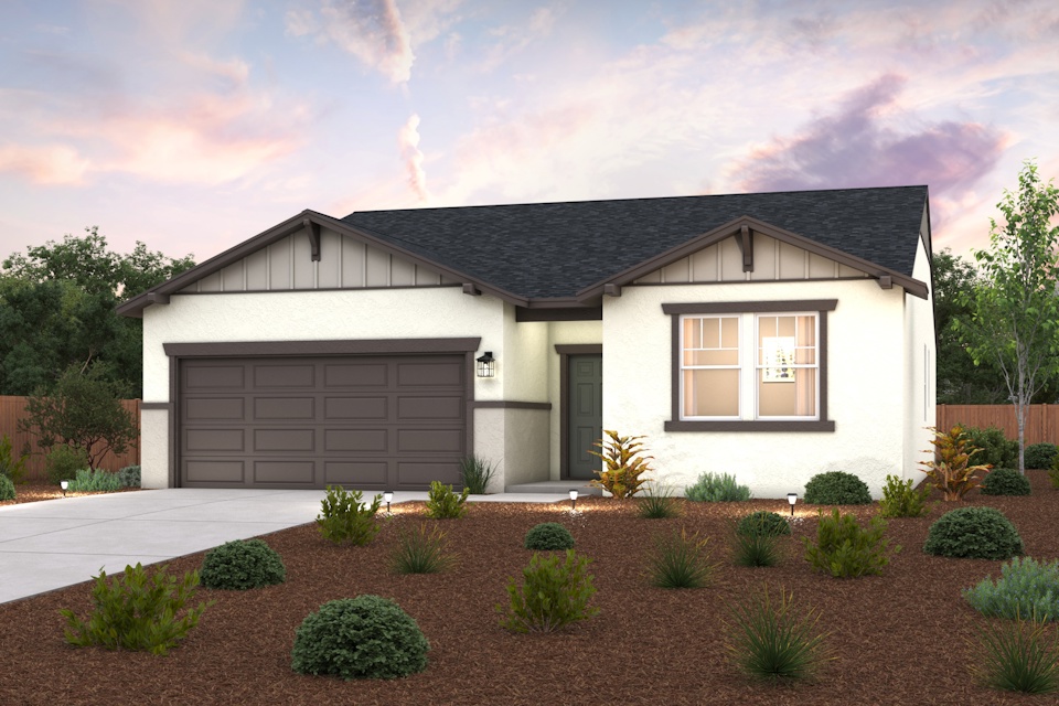 A house with a garage.