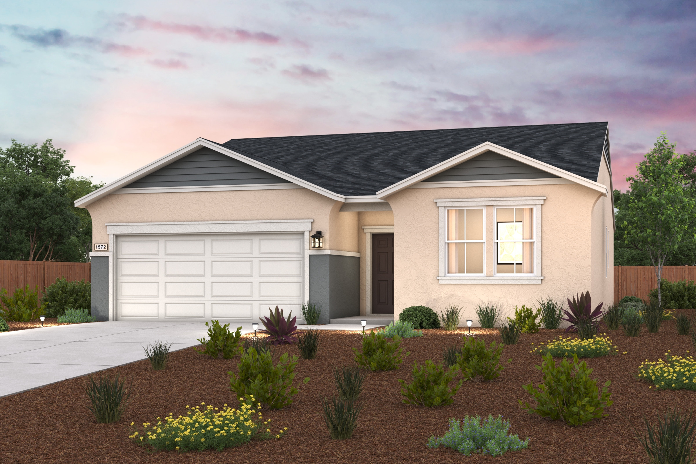 A house with a driveway and a driveway.