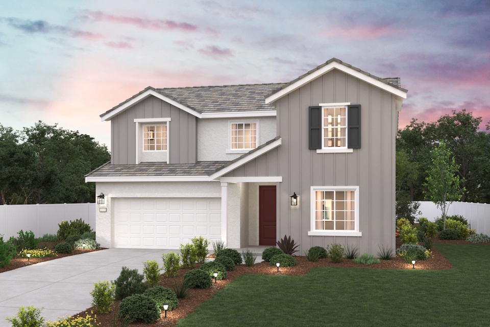 A house with a driveway.