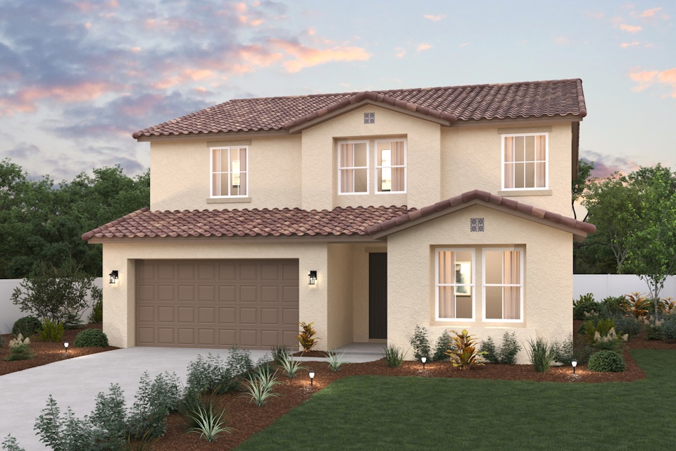 A house with a garage.