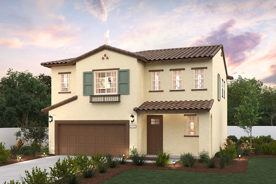 A house with a garage.