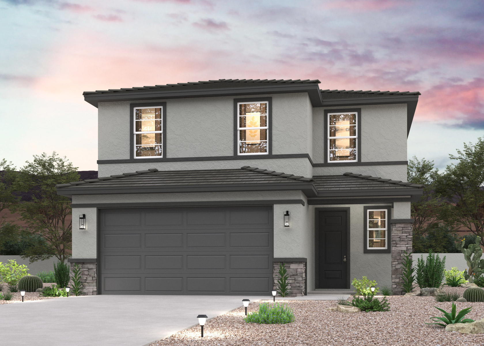 2- Story Home front elevation rendering at North Copper Canyon in Surpise, AZ.