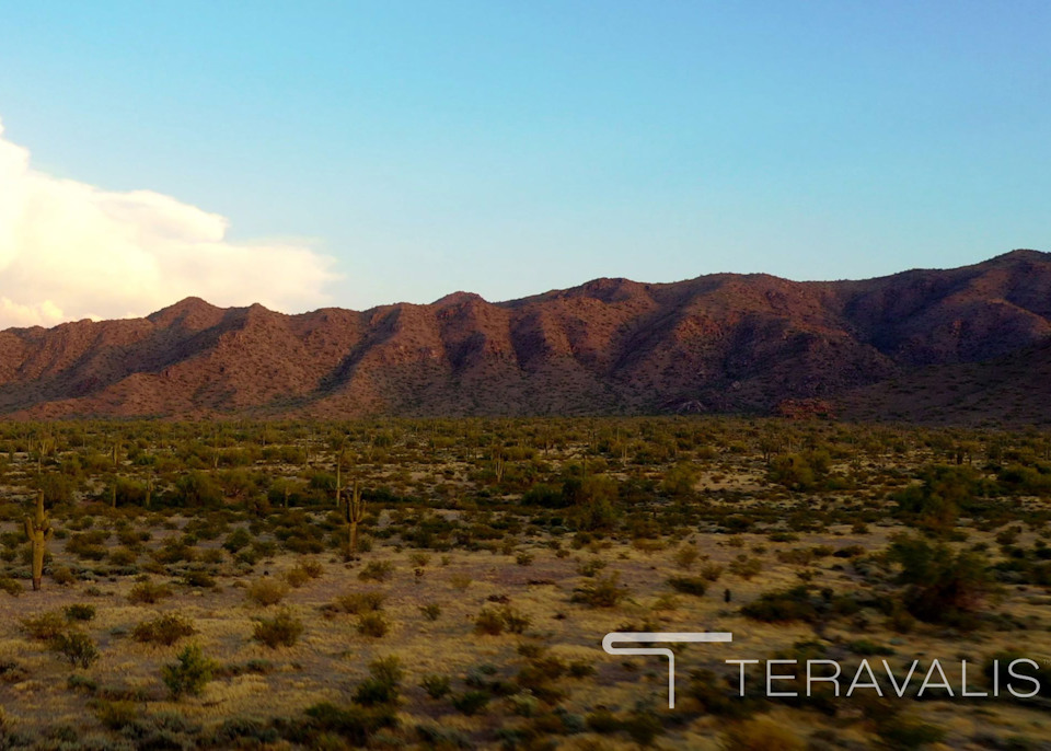A bench in a desert.