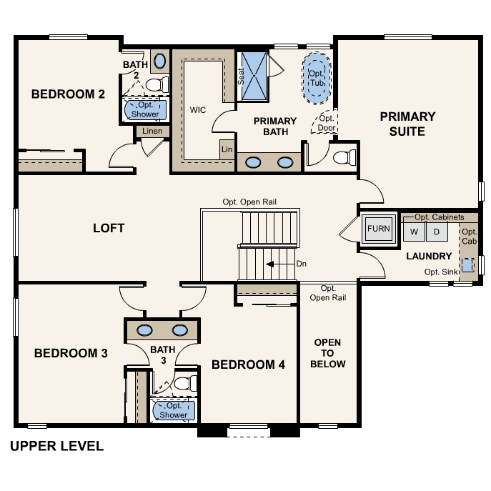 Diagram, engineering drawing. Cornell II Floorplan, Upper Level