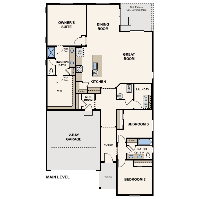 Diagram, engineering drawing. Livingston Floorplan, Main Level