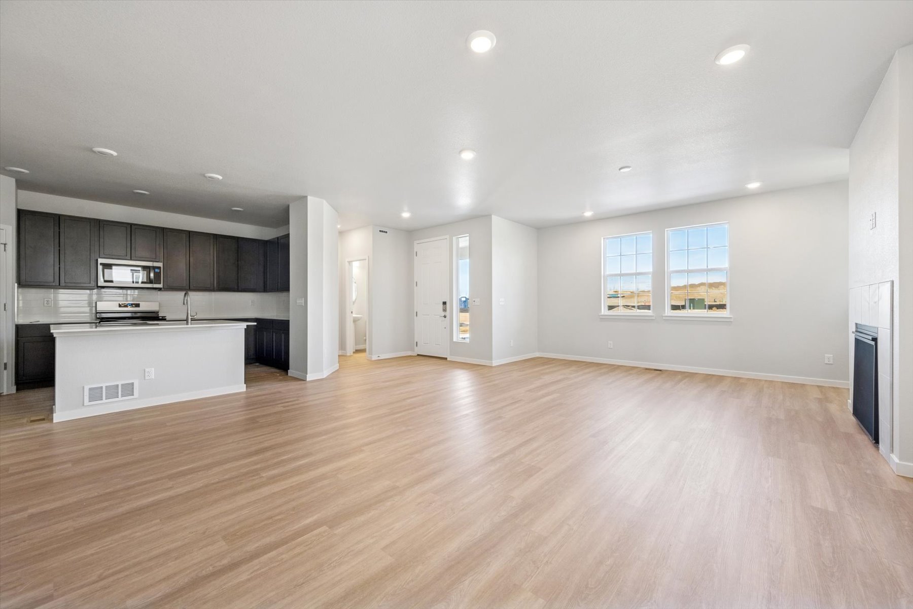 A large empty kitchen.