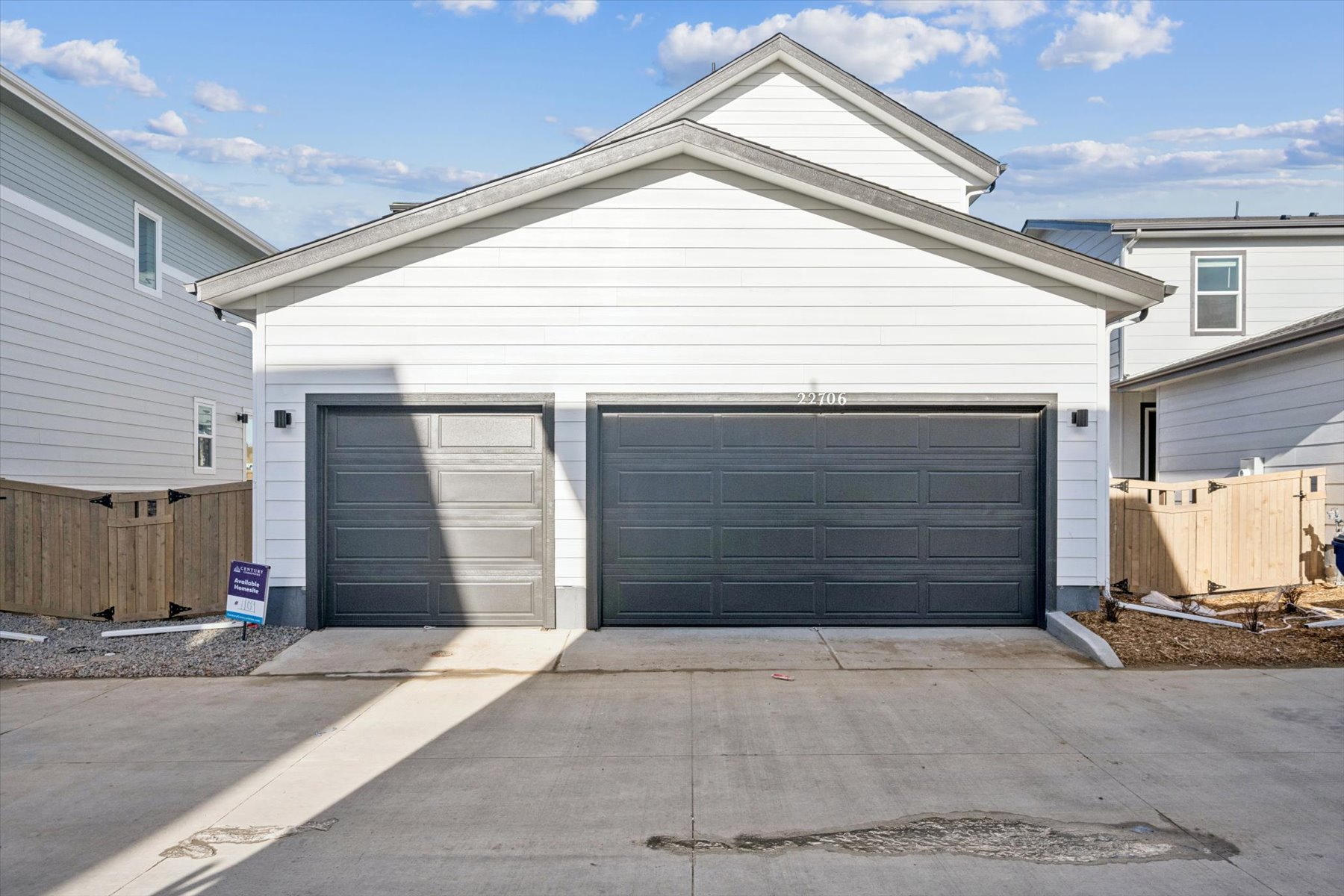 A garage with a garage.