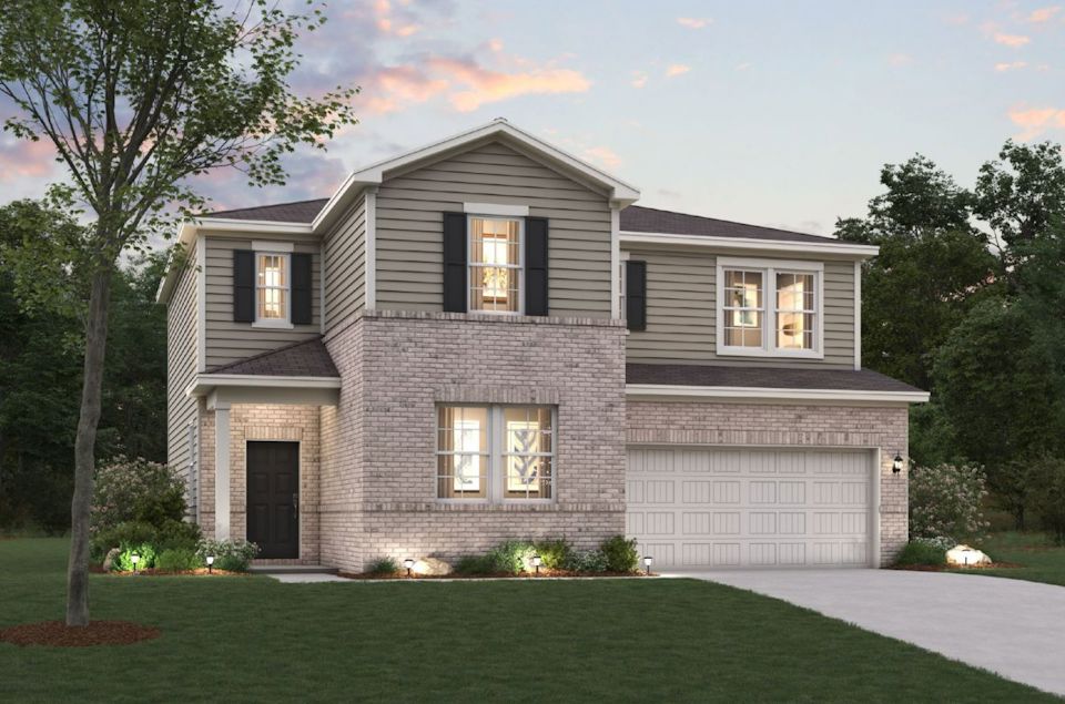 A house with a garage.