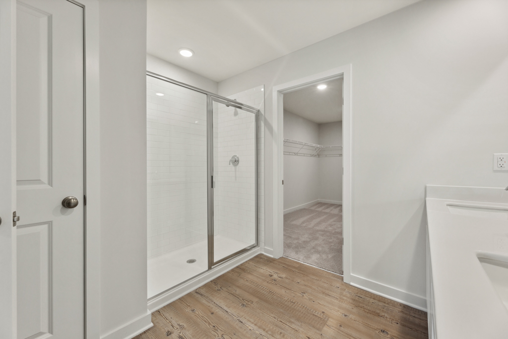 A room with white doors.