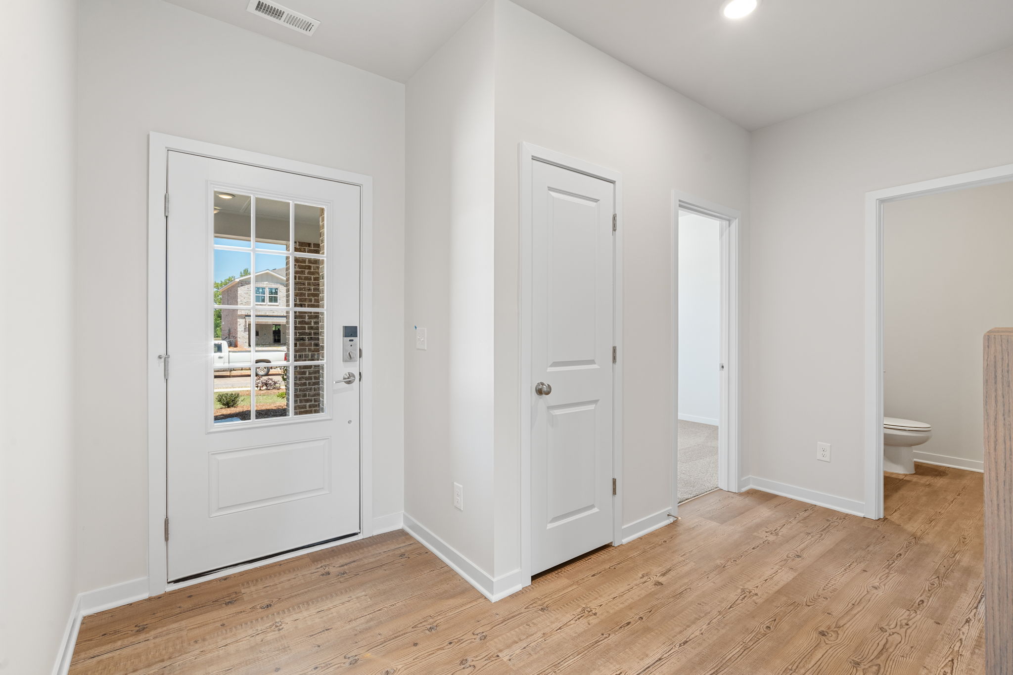 A room with white doors.