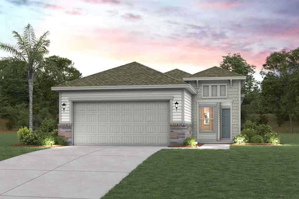 A house with a garage.