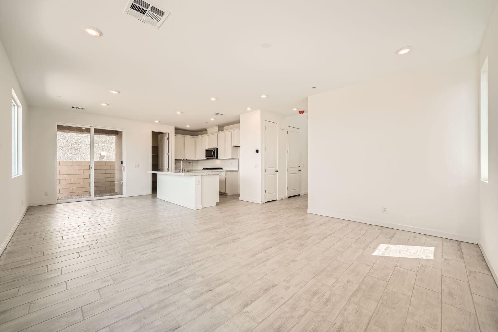 A large empty kitchen.