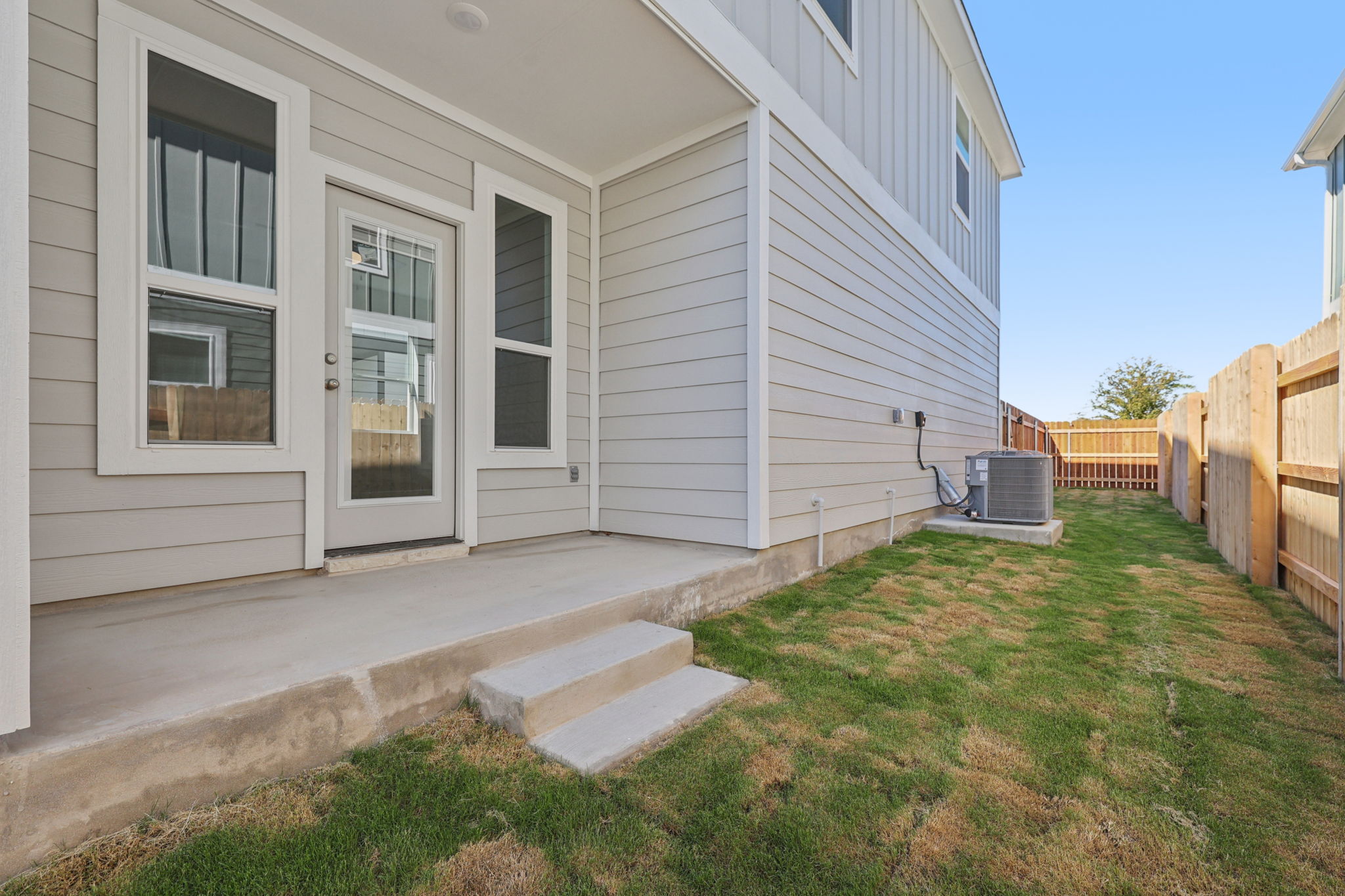 A house with a yard.