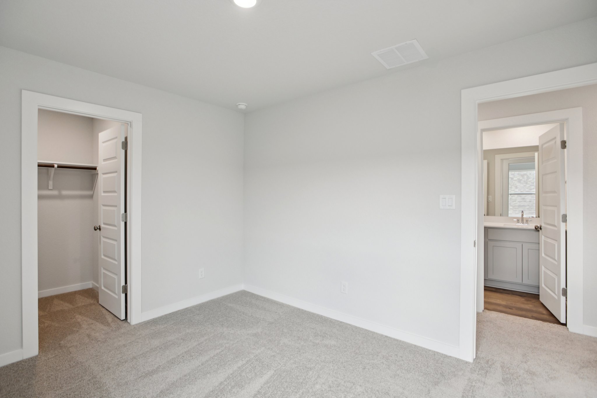 A room with white walls.