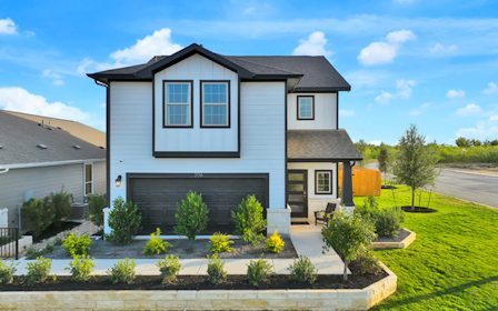 A house with a driveway.