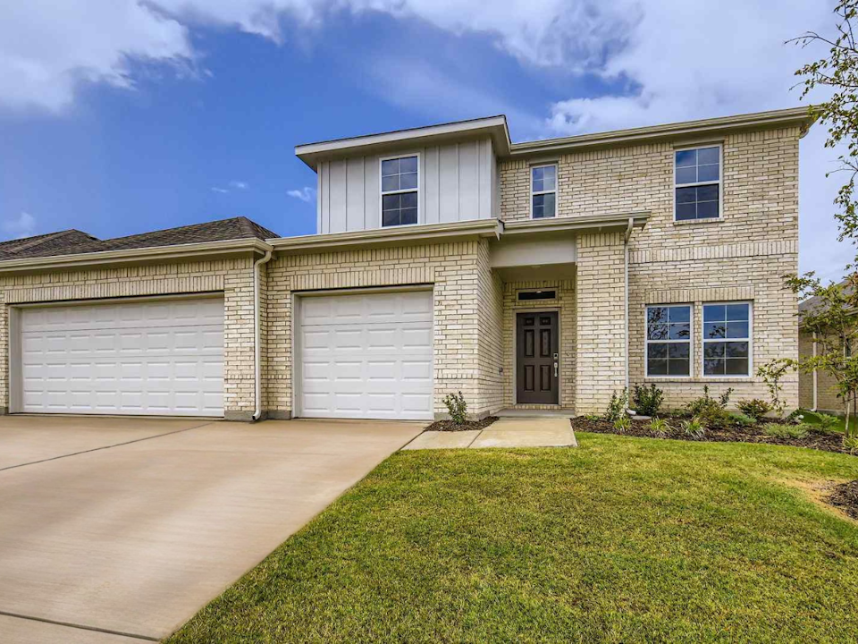 A house with a garage.