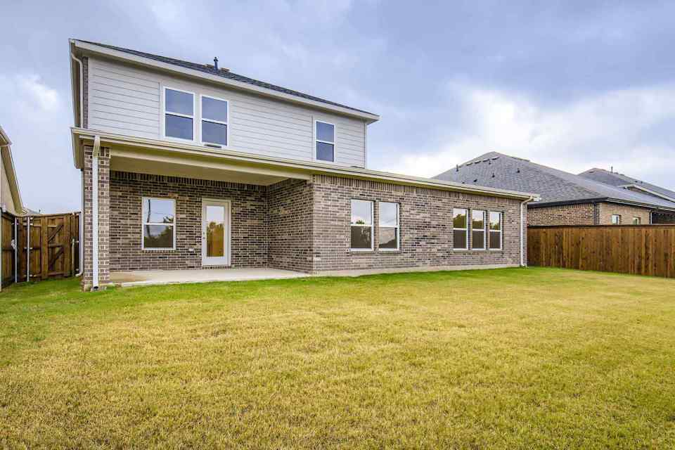 A house with a fence.