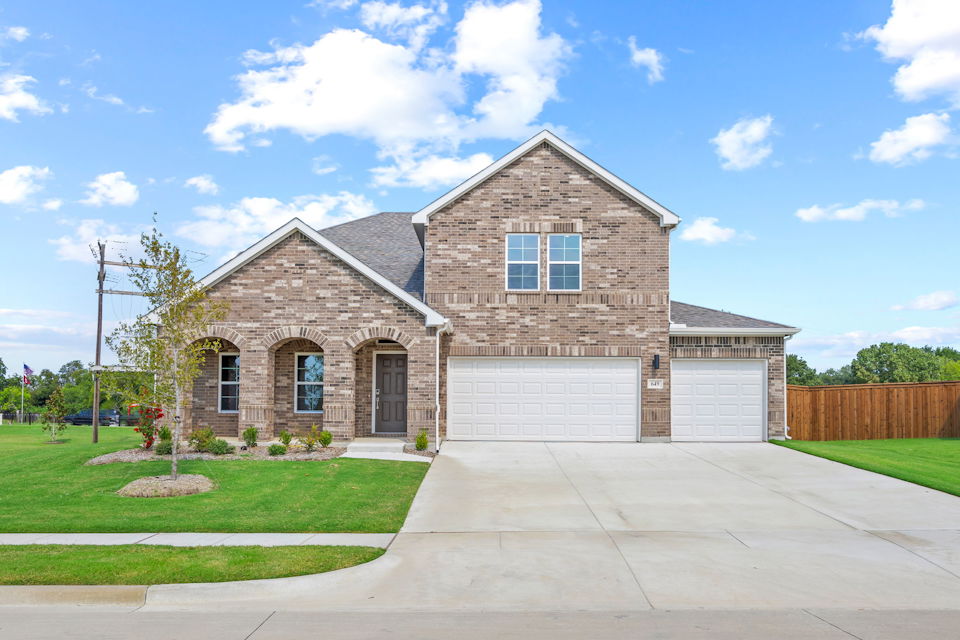 A house with a driveway.