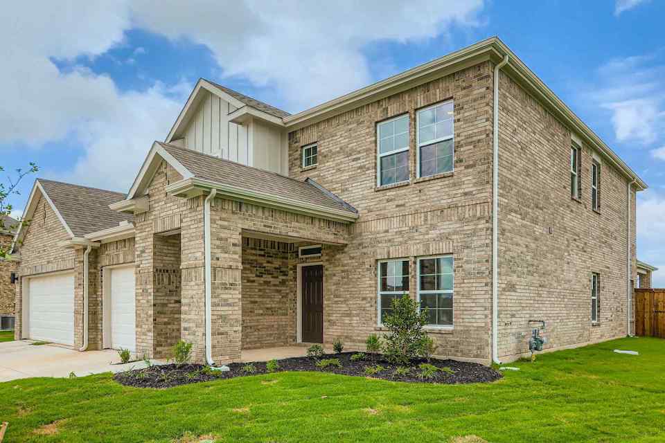 A large brick house.