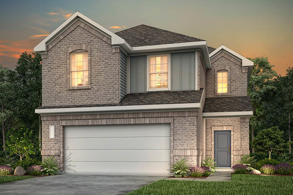 A house with a garage.