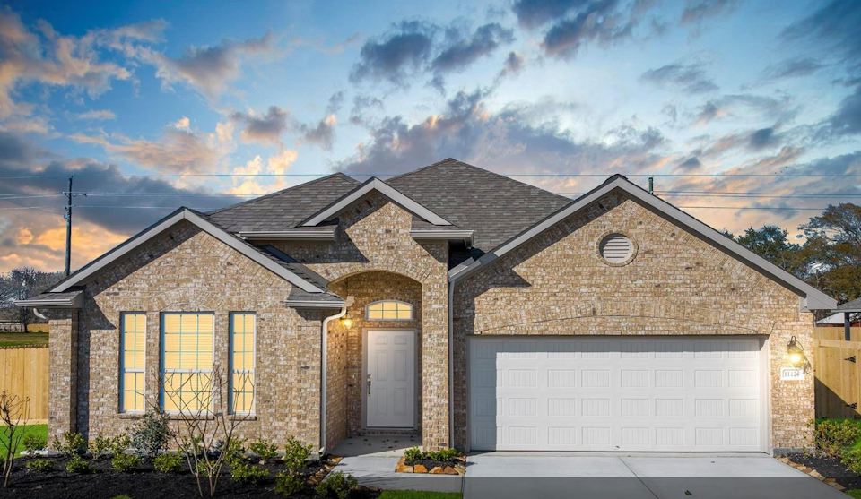 A house with a garage.