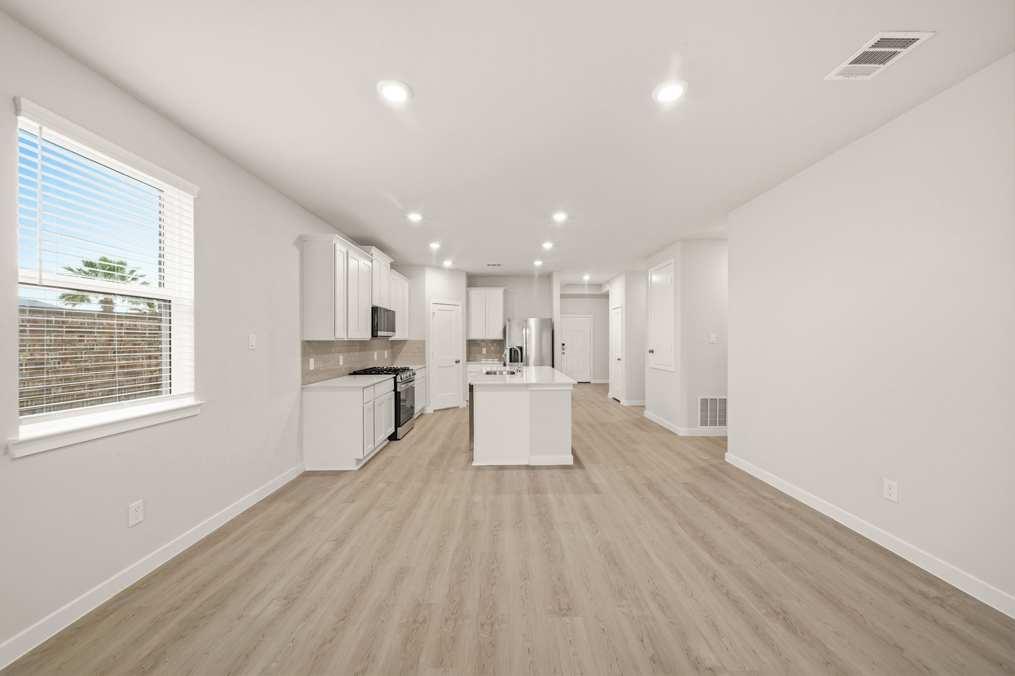 A large empty kitchen.