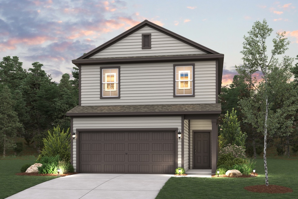 A house with a garage.