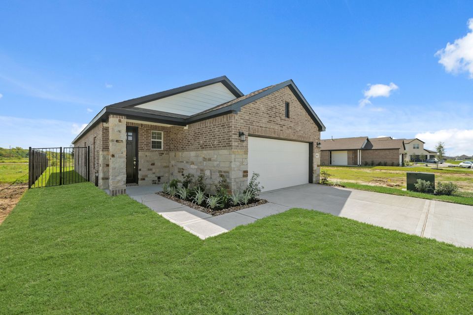 A house with a driveway.