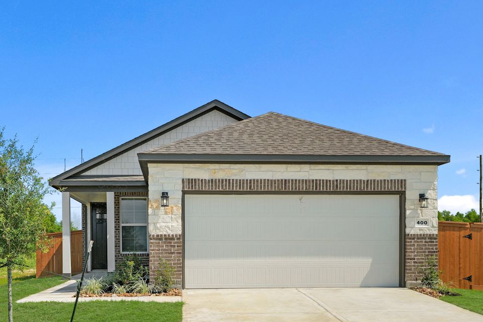 A garage with a garage.