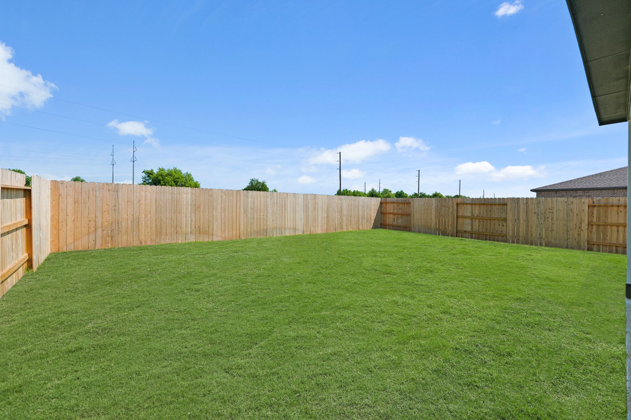 A fenced in yard.