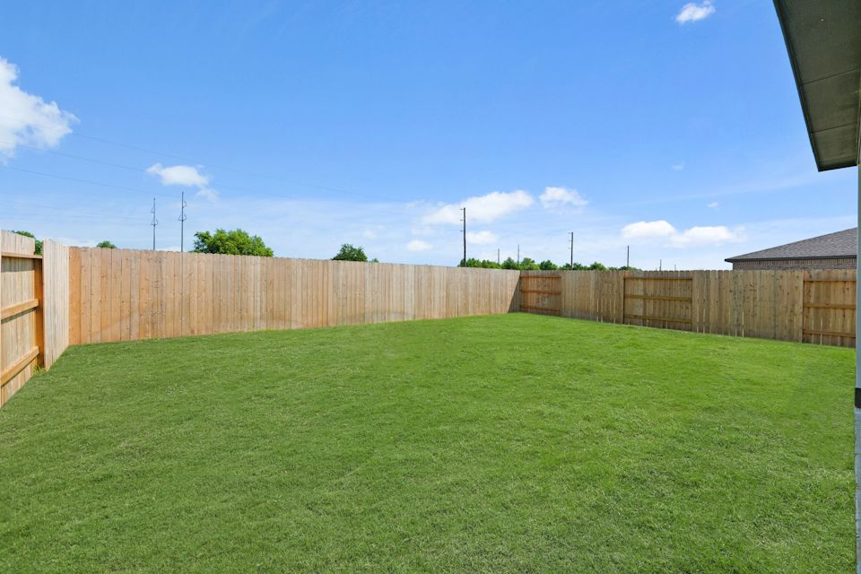 A fenced in yard.