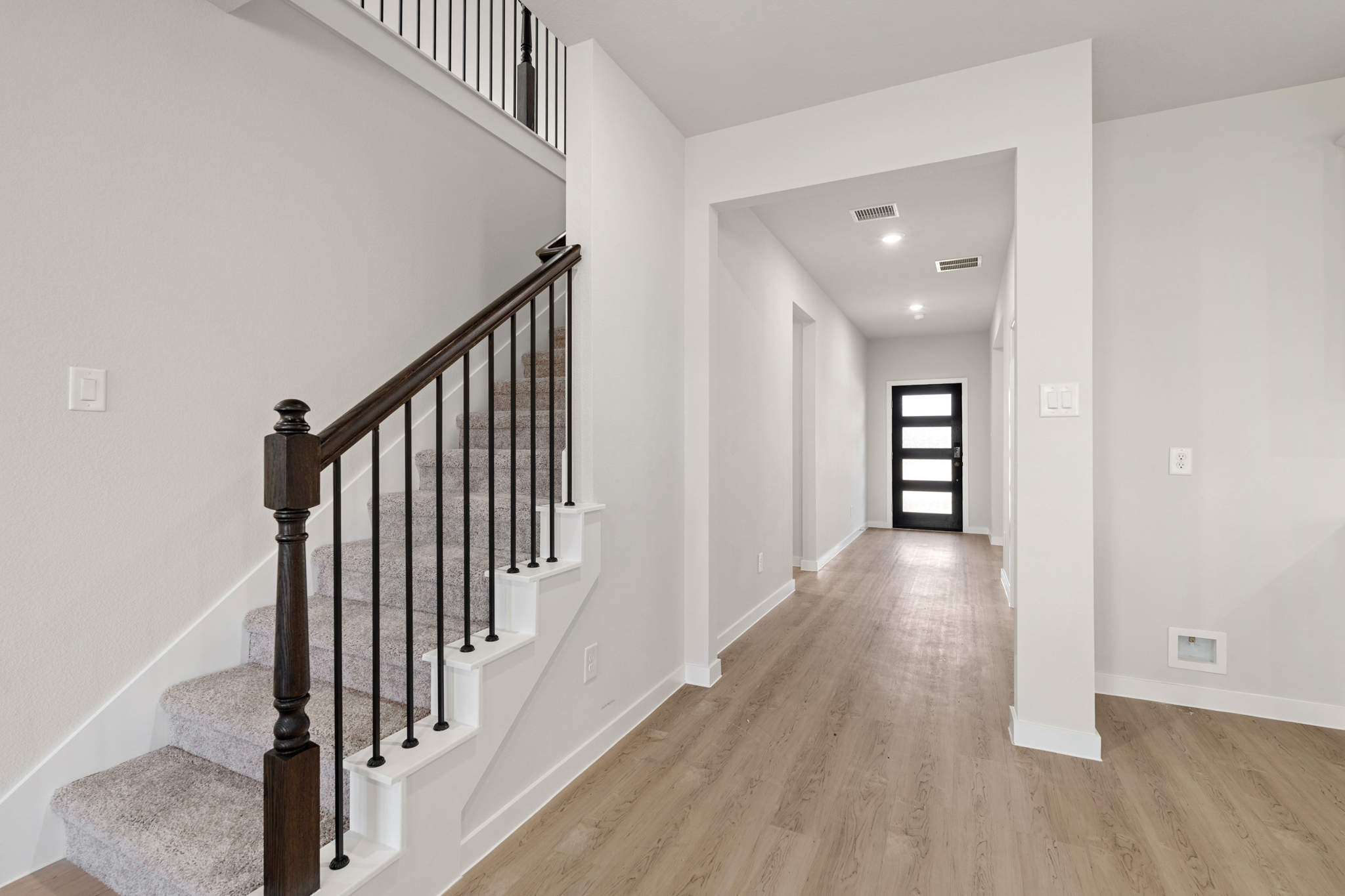 A staircase in a house.