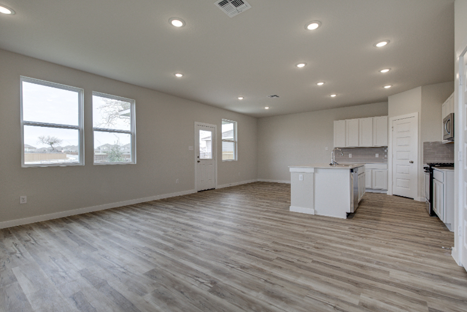 A large empty kitchen.