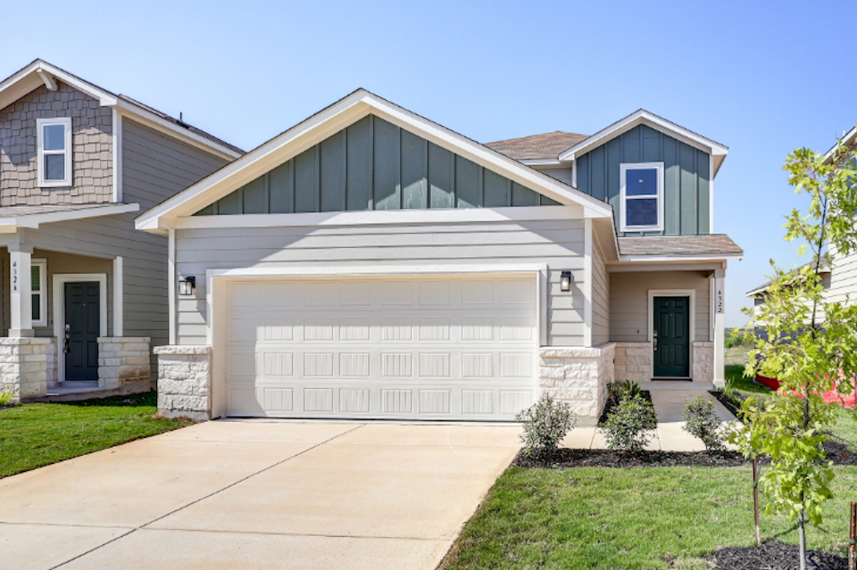 A house with a garage.