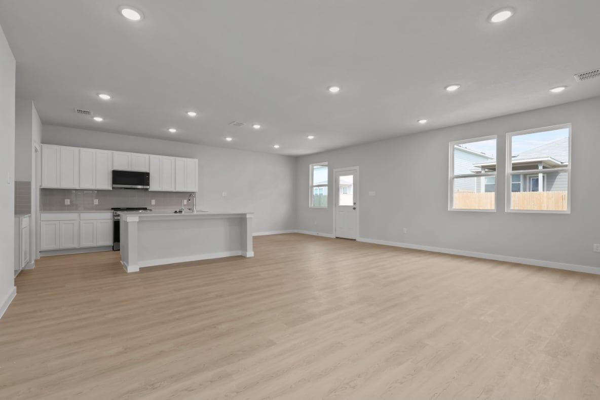 A large empty kitchen.