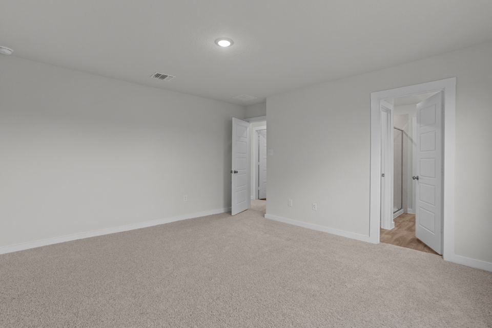 A room with white doors.