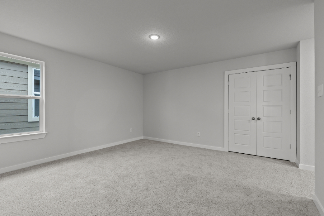 A room with white doors.