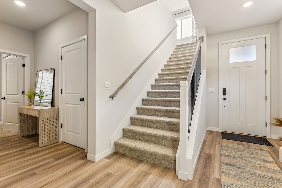 A staircase in a house.