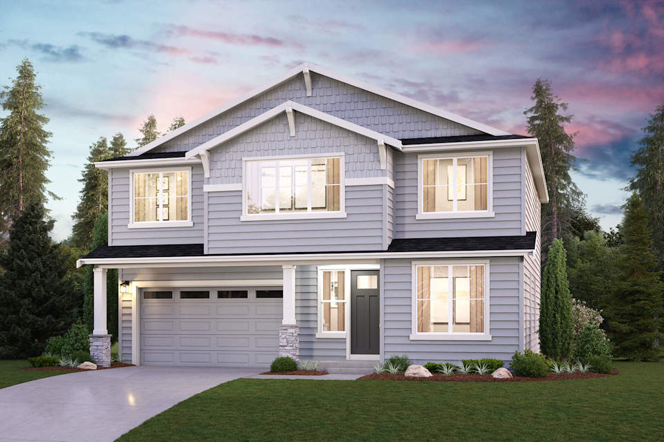 A house with a garage.