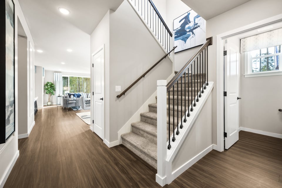 A staircase in a house.
