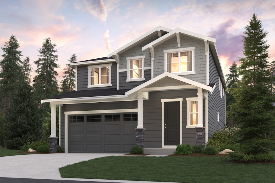 A house with a garage.