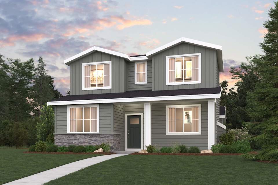 A house with a driveway.