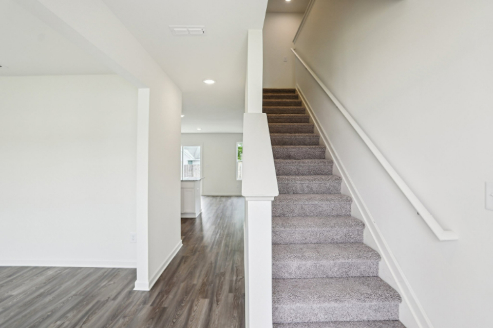 A staircase in a house.