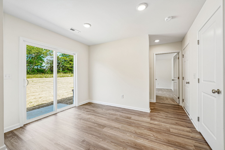 A room with white doors.