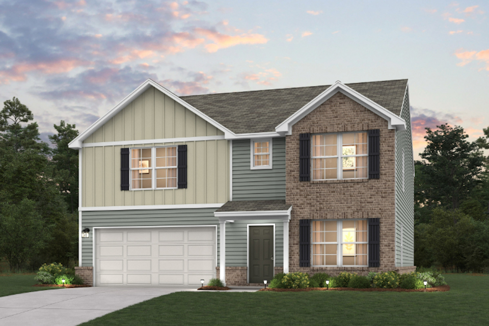 A house with a garage.
